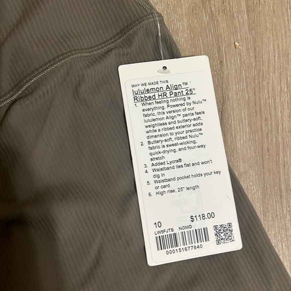 lululemon Align™ High-Rise Ribbed Pant 25" - Picture 7 of 9